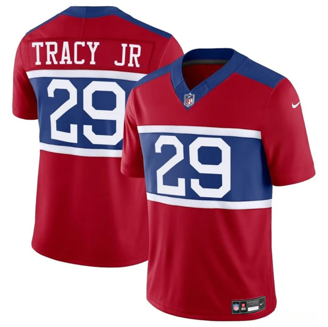 Men's New York Giants #29 Tyrone Tracy Jr Red Alternate Vapor F.U.S.E. Limited Stitched Football Jersey Men's New York Giants #29 Tyrone Tracy Jr Red Alternate Vapor F.U.S.E. Limited Stitched Football Jersey