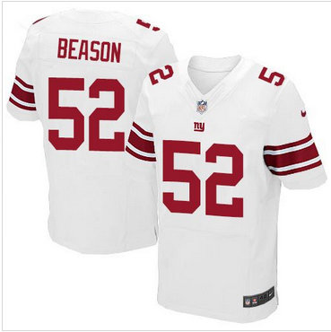 Nike New York Giants #52 Jon Beason White Men's Stitched NFL Elite Jersey