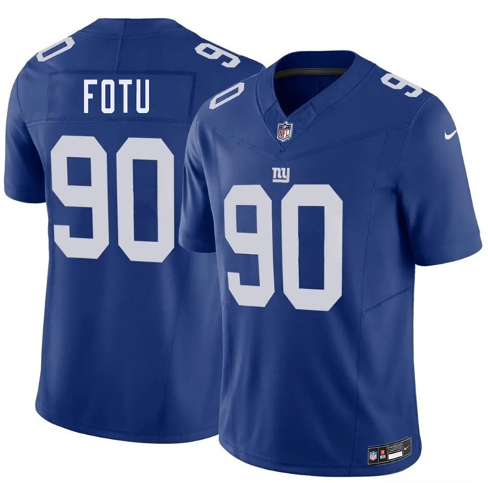 Men's New York Giants #90 Leki Fotu Blue 2026 F.U.S.E. Vapor Untouchable Limited Stitched Jersey