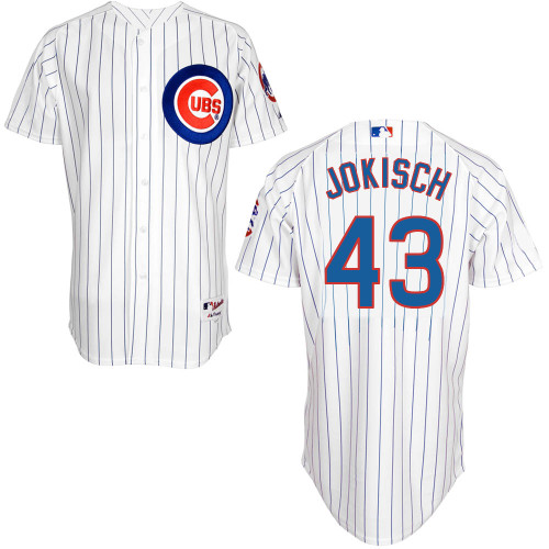 Chicago Cubs 43# Jokisch White Authentic Personalized Home Jersey
