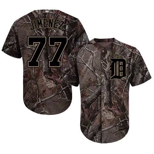 Tigers #77 Joe Jimenez Camo Realtree Collection Cool Base Stitched Baseball Jersey