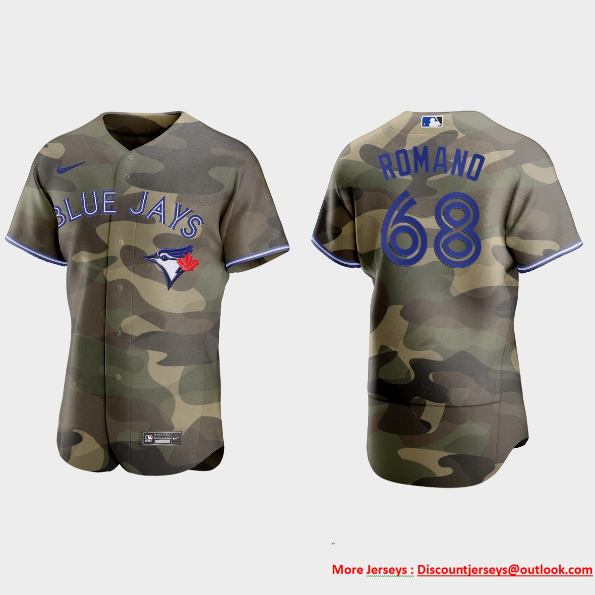 Toronto Blue Jays #68 Jordan Romano Men's Nike 2021 Armed Forces Day Authentic MLB Jersey -Camo