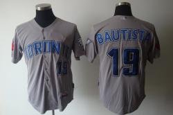 Torono Blue Jays 19# Bautista Grey jerseys
