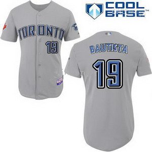 Toronto Blue Jays 19 Jose Bautista Grey Cool Base Jerseys
