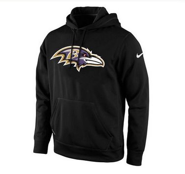 Men's Baltimore Ravens Nike Black KO Logo Essential Hoodie