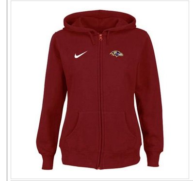 Women's NEW Baltimore Ravens Ladies Tailgater Full Zip Hoodie Red