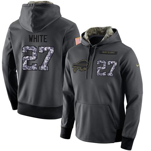 NFL Men's Nike Buffalo Bills #27 Tre'Davious White Stitched Black Anthracite Salute to
