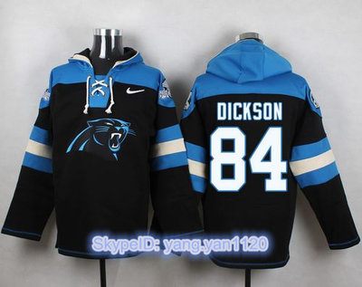 Nike Panthers #84 Ed Dickson Black Player Pullover NFL Hoodie