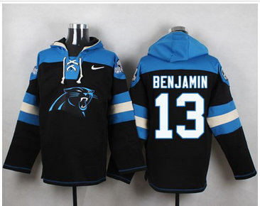 Nike Carolina Panthers #13 Kelvin Benjamin Black Player Pullover NFL Hoodie