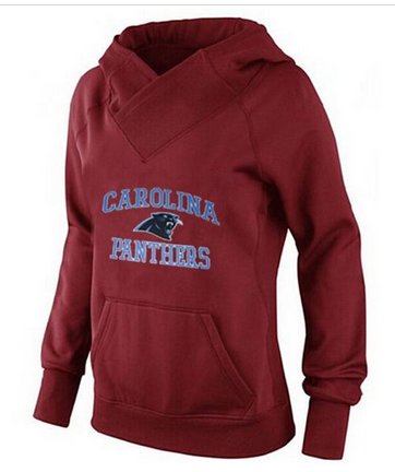 Women's Carolina Panthers Heart & Soul Pullover Hoodie Red