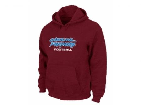 Carolina Panthers Authentic font Pullover Hoodie Red