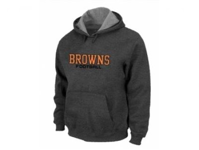 Cleveland Browns Authentic font Pullover Hoodie D.Grey