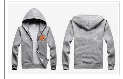 New Cleveland Browns Authentic Logo Hoodie Grey