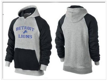 Detroit Lions Heart & Soul Pullover Hoodie Grey & Dark Blue