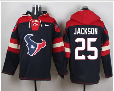 Nike Houston Texans #25 Kareem Jackson Navy Blue Player Pullover NFL Hoodie