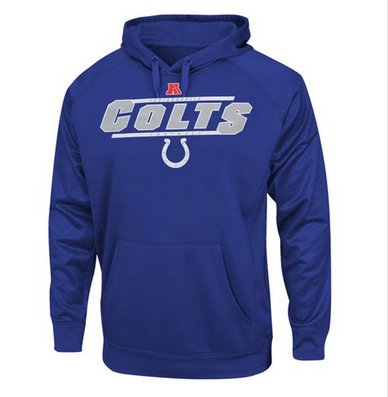 Indianapolis Colts Majestic Synthetic Hoodie Sweatshirt Royal Blue