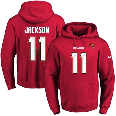 Nike Buccaneers #11 DeSean Jackson Red Name & Number Pullover NFL Hoodie