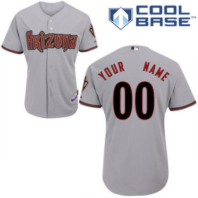 Coustom Arizona Diamondbacks Jersey Grey Road Cool Base Man Baseball Jersey