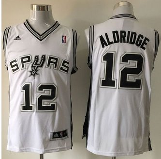 San Antonio Spurs #12 LaMarcus Aldridge White Home Stitched NBA Jersey