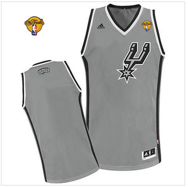 San Antonio Spurs Revolution 30 Blank Grey Finals Patch Stitched NBA Jersey