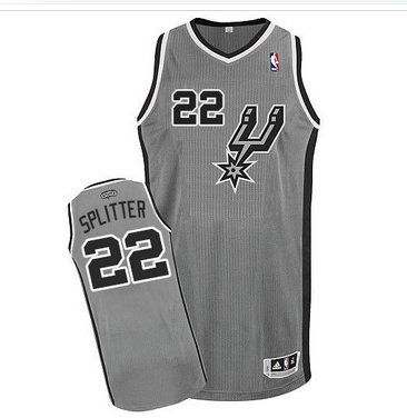 San Antonio Spurs #22 Tiago Splitter Grey Alternate NBA Jersey