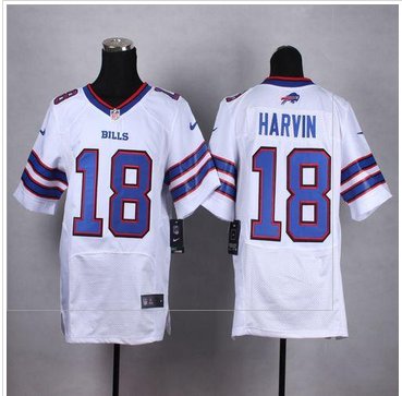 NEW Buffalo Bills #18 Percy Harvin White Men's Stitched NFL New Elite Jersey