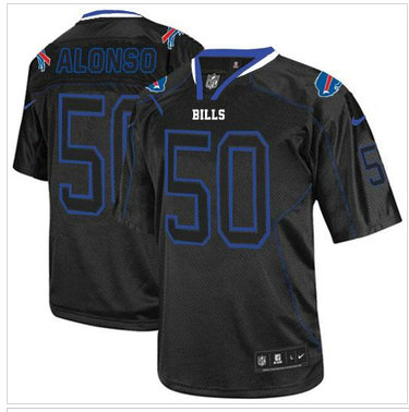 New Buffalo Bills #50 Kiko Alonso Out Black Elite Jerseys
