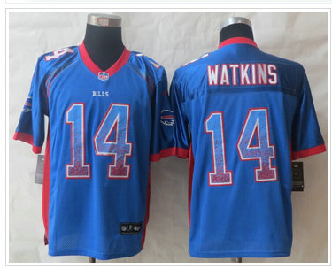 NEW Buffalo Bills #14 Sammy Watkins Lights Out Grey NFL Elite Jersey..
