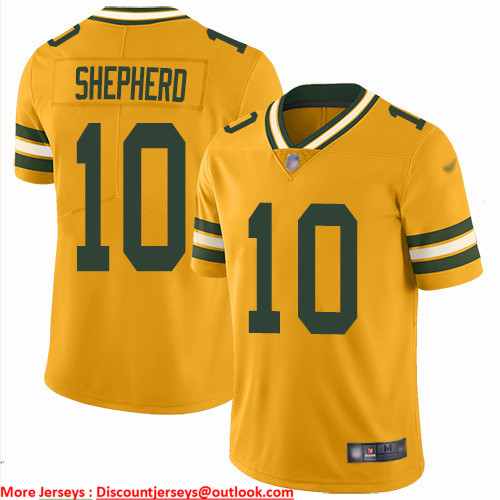 Nike Packers #10 Darrius Shepherd Gold Men's Stitched NFL Limited Inverted Legend Jersey