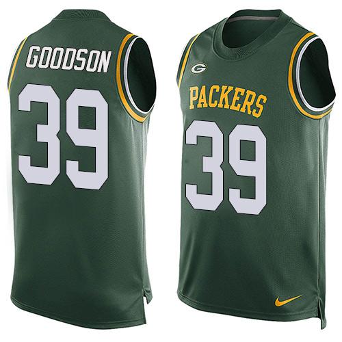Nike Packers #39 Demetri Goodson Green Team Color Men's Stitched NFL Limited Tank Top Jersey