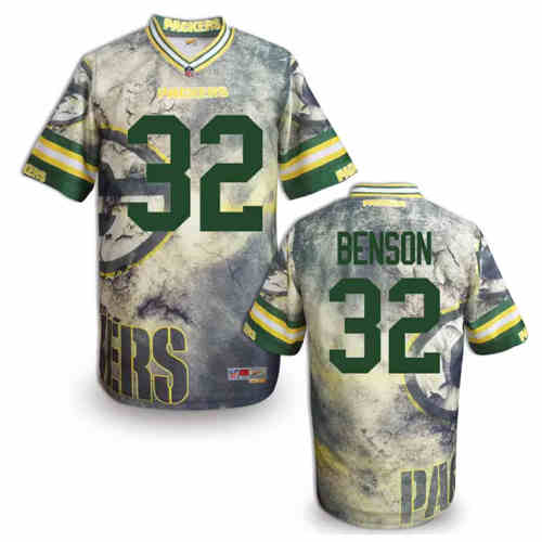 New Green Bay Packers #32 Benson Team Color NFL Elite Fanatical Version Jersey