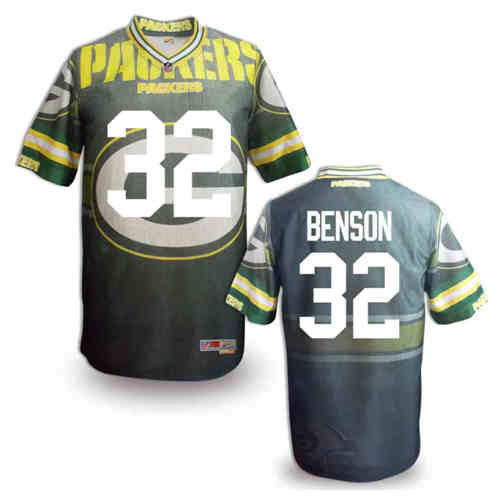 New Green Bay Packers 32 Benson Team Color NFL Elite Fanatical Version Jersey