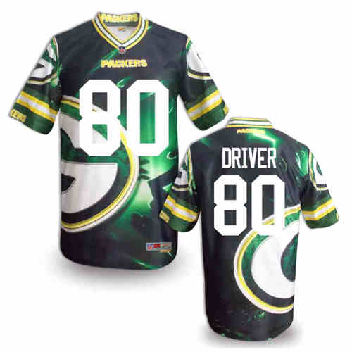 New Green Bay Packers 80 Driver Team Color NFL Elite Fanatical Version Jerseys