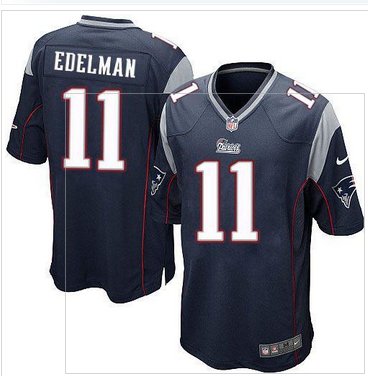 New New England Patriots #11 Julian Edelman Navy Blue Team Color NFL Game Jersey