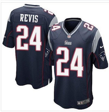 New NewEngland Patriots #24 Darrelle Revis Navy Blue Team Color NFL Game Jersey