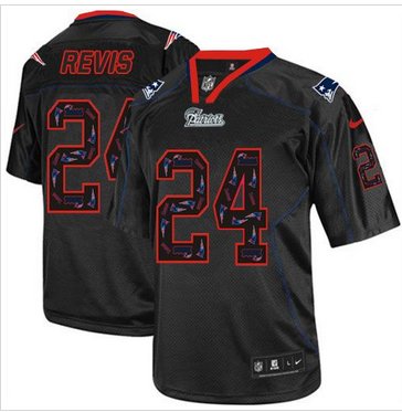 Nike New England Patriots #24 Darrelle Revis New Lights Out Black NFL Elite Jersey