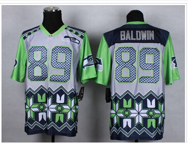 New Seattle Seahawks #89 Doug Baldwin Grey NFL Elite Noble Fashion Jersey