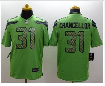 NEW Seattle Seahawks #31 Kam Chancellor Green Alternate NFL Limited Jersey