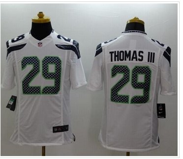 NEW Seattle Seahawks #29 Earl Thomas III White NFL New Limited Jersey