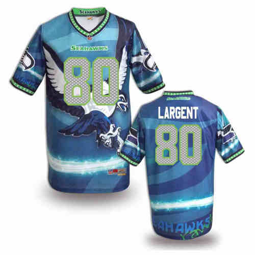 New Seattle Seahawks 80 Steve Largent Team Color NFL Elite Fanatical Version Jersey