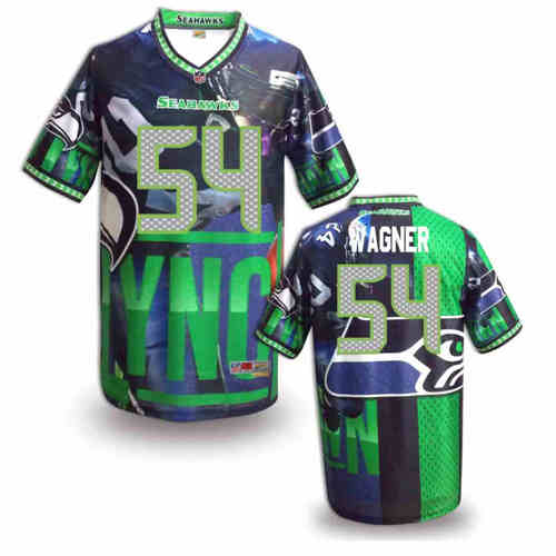 New Seattle Seahawks 54 Bobby Wagner Team Color NFL Elite Fanatical Version Jerseys