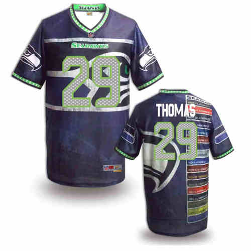 New Seattle Seahawks 29 Earl Thomas Team Color NFL Elite Fanatical Version Jerseys