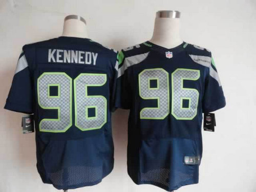 NEW NFL Seattle Seahawks 96 Cortez Kennedy Blue Jerseys (Elite)