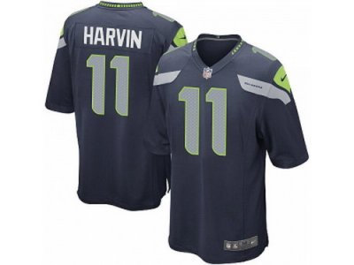 NEW NFL Seattle Seahawks 11 Percy Harvin Blue Jerseys(Game)