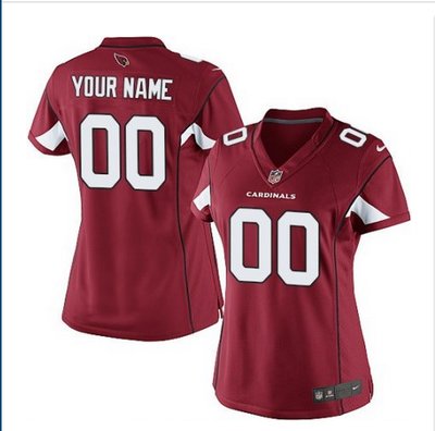 Women's Nike Arizona Cardinals Customized Elite Red Team Color NFL Jersey