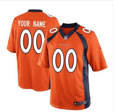 Youth Nike Denver Broncos Customized Limited Orange Team Color NFL Jersey