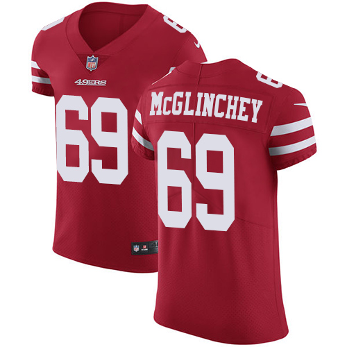 Nike 49ers #69 Mike McGlinchey Red Team Color Men's Stitched NFL Vapor Untouchable Elite Jersey Nike 49ers #69 Mike McGlinchey Red Team Color Men's Stitched NFL Vapor Untouchable Elite Jersey