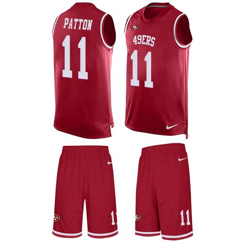 Nike 49ers #11 Quinton Patton Red Team Color Men's Stitched NFL Limited Tank Top Suit Jersey Nike 49ers #11 Quinton Patton Red Team Color Men's Stitched NFL Limited Tank Top Suit Jersey
