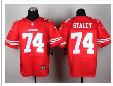 New San Francisco 49ers #74 Joe Staley Red Team Color NFL Elite Jersey New San Francisco 49ers #74 Joe Staley Red Team Color NFL Elite Jersey