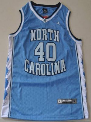 North Carolina #40 Harrison Barnes Blue Embroidered NCAA Jersey